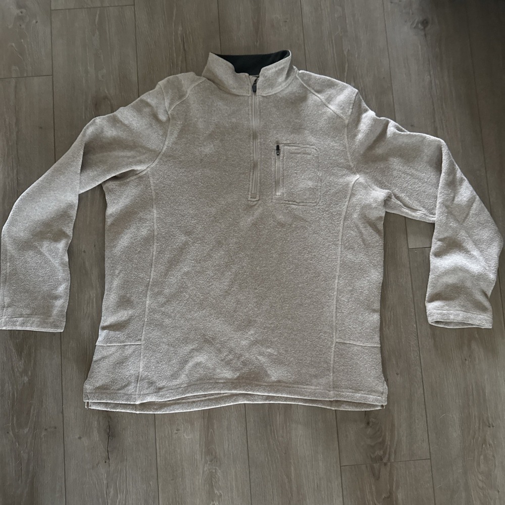 Woolrich Men's Pullover Sweater 1/4 Zip Tan Size XL Classic Comfort